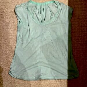 LuluLemon shirt size 8, teal with grey thin stripes
